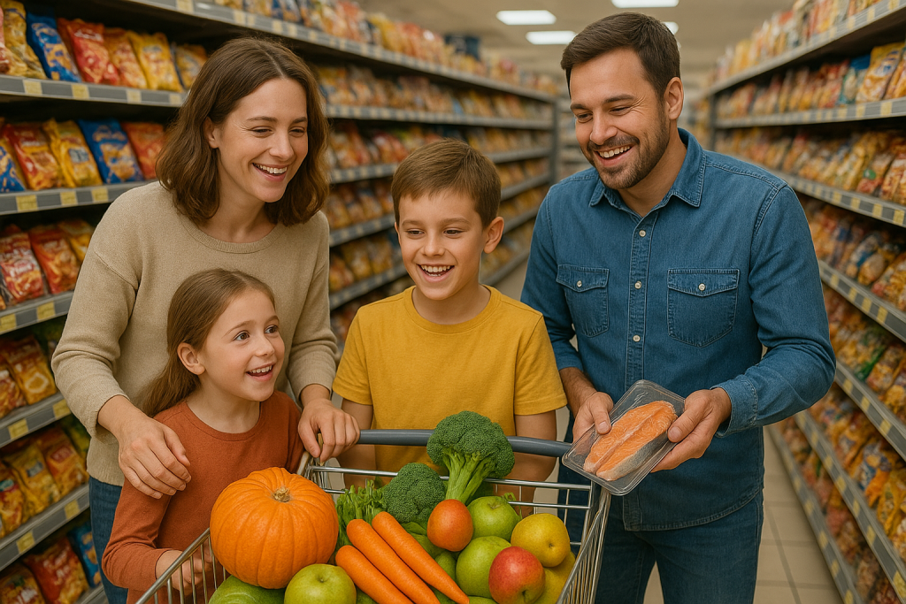courses-alimentation-rééquilibrage-légumes-nutrition-famille